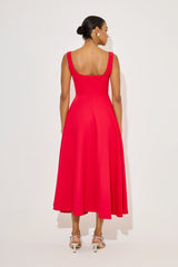 Square Neck Midi Dress