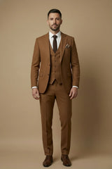 Men’s Three-Piece Wedding Guest Suit – Tailored Slim Fit Jacket, Waistcoat and Trousers for Formal Celebrations