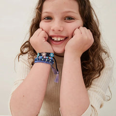 Flower Child Kids Bracelet Set - Blue
