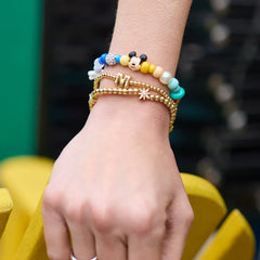 Disney Mickey Mouse Beaded Multicolored Charm Bracelet - Mickey Mouse