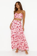 Escaping Reality Maxi Skirt Pink