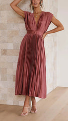 Rosalie Pleated Midi Dress