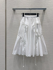 Prada 25 Jacket and Skirt White Polyester