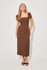 Square Neck Slip Midi Dress