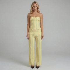 Loren Wide-Leg Pants Set