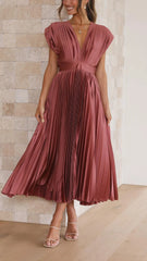 Rosalie Pleated Midi Dress