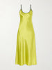 Bias silk-charmeuse slip midi dress