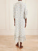 Batacalla scarf-detailed ruffled floral-print silk-crepe de chine midi dress