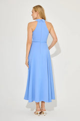 Flowy Collar Maxi Dress