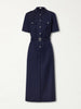 Police belted pleated midi dress