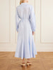 Lydia belted linen midi dress