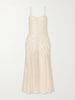 Raina ruched silk-blend midi dress