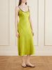 Bias silk-charmeuse slip midi dress