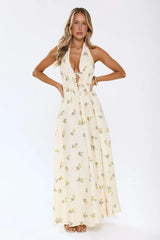 Sweet Reverie Halter Maxi Dress YellowSweet Reverie Halter Maxi Dress Yellow