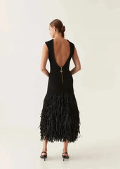 Audrey Fringe Midi Dress