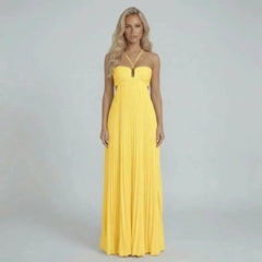 Naomi Pleated Maxi Dress