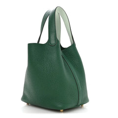 Taurillon Clemence Swift Eclat Picotin Lock 18 Vert Moyen Vert Peppermint
