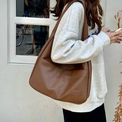 Women's Vegan Leather Shoulder Bag | Chic Spacious Everyday Bag