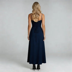 Iliana Lace-Up Maxi Dress
