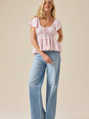 Jilliann Tiered Babydoll Top