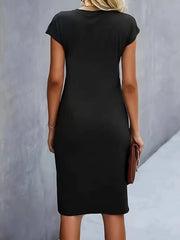 Women's Ruched Bodycon Midi Dress | Elegant Flattering Evening Dress