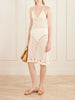 Cece halterneck crocheted organic-cotton midi dress
