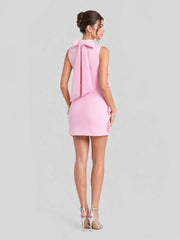 3D Floral Applique Bodycon Mini Dress