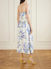 Bluebell belted draped floral-print organza midi dress