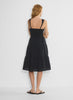 Cotton poplin tiered midi dress