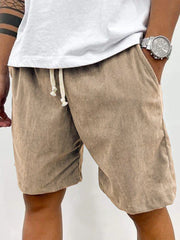 Men’s Corduroy Stretch Shorts – Casual Spring Style with Soft Ribbed Texture