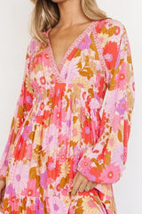Malena Maxi Dress | Pink Multi