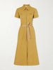 Giselle belted cotton midi dress