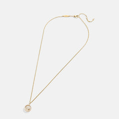 Disney Mickey Mouse 18K Gold Plated Sterling Silver Outline Pendant Necklace - Gold/Pavé