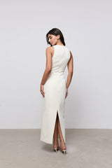 Cotton Mix Midi Dress