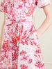 Chima floral-print tie-detailed woven midi dress