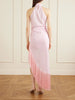 Athena halterneck fringe-trimmed linen midi dress