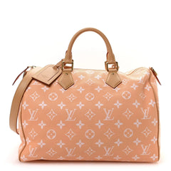 Calfskin Monogram Speedy P9 Bandouliere 40 Summer Peach