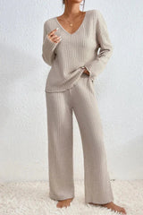 Women's Ribbed Lounge Set | Cozy Two-Piece Loungewear Set
