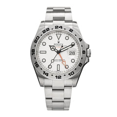 Stainless Steel 42mm Oyster Perpetual Date Explorer II Watch White 216570