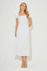 Square Neck Slip Midi Dress