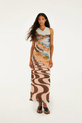 Multicolor Copacabana Beach Sleeveless Blouse