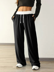 Women's Wide-Leg Drawstring Sweatpants | Relaxed Lounge Jogger Pants