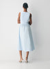 Cotton poplin midi dress with Contour bodice