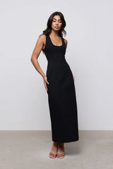 Cotton Mix Midi Dress