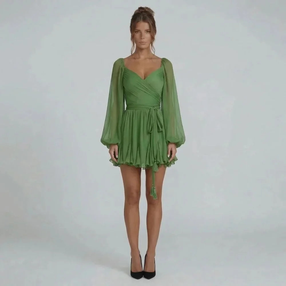 Rosalind Lace-Up Mini Dress