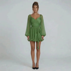 Rosalind Lace-Up Mini Dress