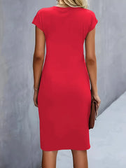 Women's Ruched Bodycon Midi Dress | Elegant Flattering Evening Dress