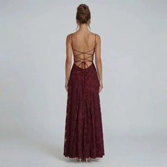 Keira Lace-Up Maxi Dress