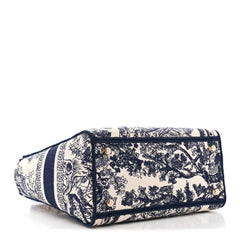 Toile de Jouy Embroidered Medium Lady D-Lite Blue