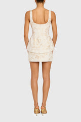Empire Dress in Cecile Jacquard